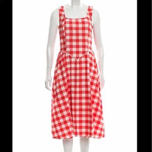 Batsheva red gingham dress size 6